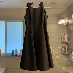 Black satin a line Kate spade dress